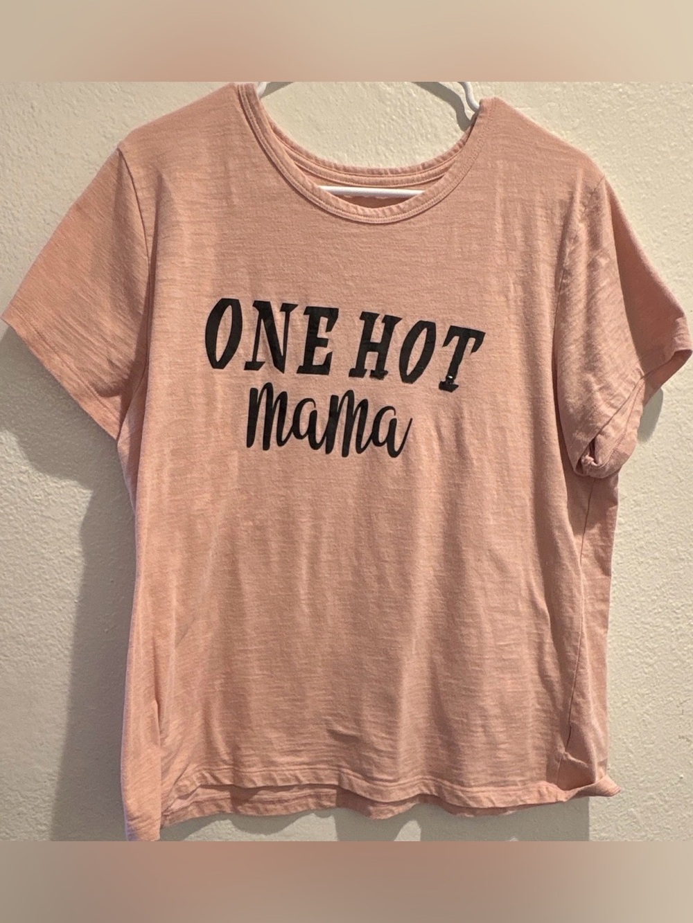 Time & Tru Pink "One Hot Mama" Maternity Tee - Size XXL